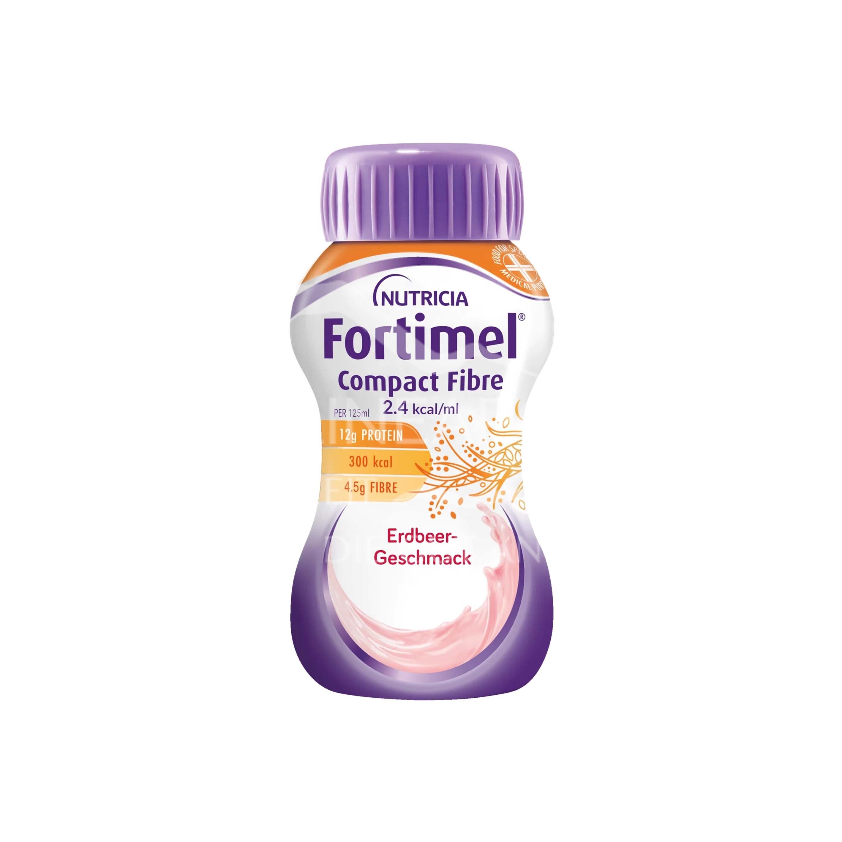 Nutricia Fortimel Compact Fibre 2.4 kcal Erdbeere Trinknahrung 125 ml