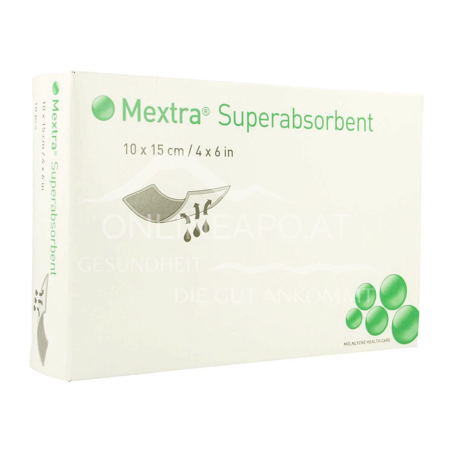 Mölnlycke Mextra® Superabsorbent Superabsorbent Wound Dressing sterile, 20 x 25 cm copy