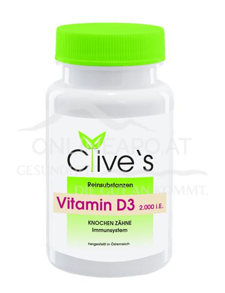Clive`s Vitamin D3 2.000 i.E. Kapseln
