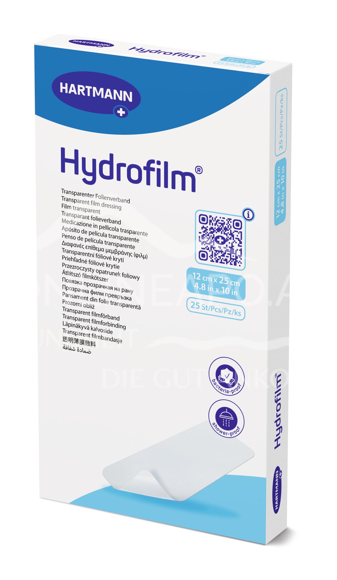 Hydrofilm® transparenter Folienverband 12 x 25 cm