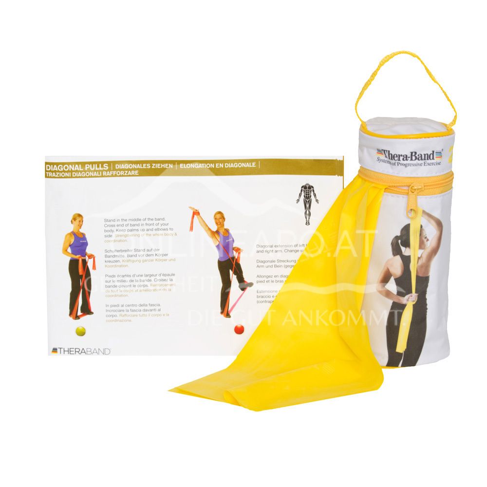 TheraBand® in der Zippbox - Gelb - Leicht - 2,5 m