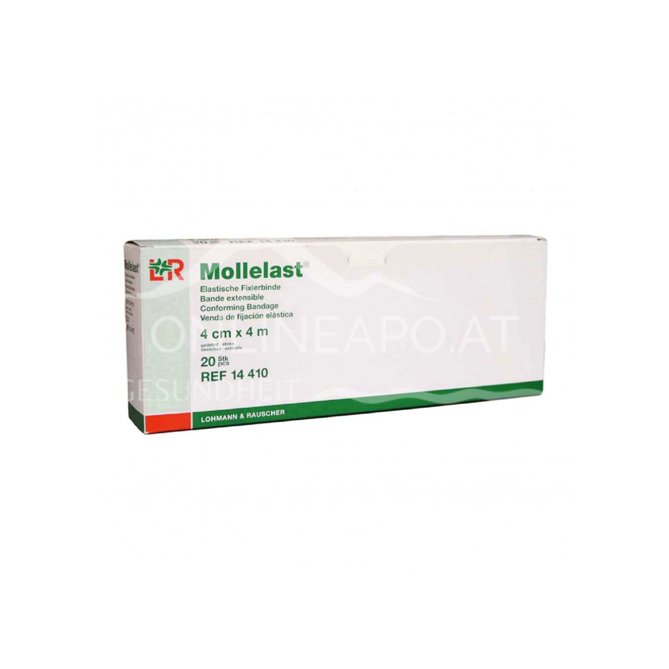 Mollelast® Elastische Fixierbinde, einzeln eingesiegelt, 4 cm x 4 m