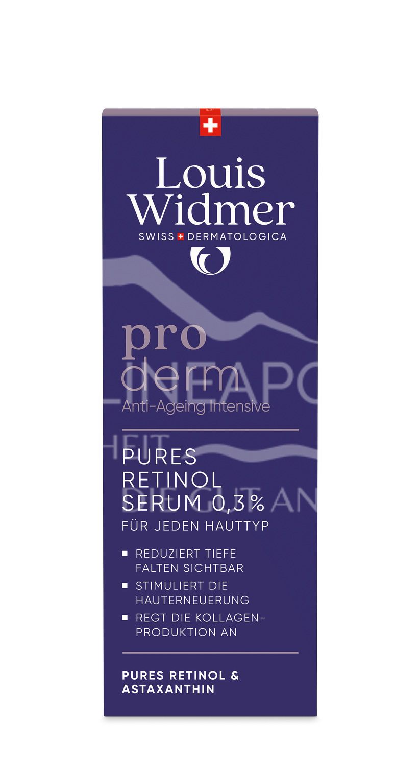 Louis Widmer proderm Pures Retinol Serum 0,3 % - leicht parfümiert