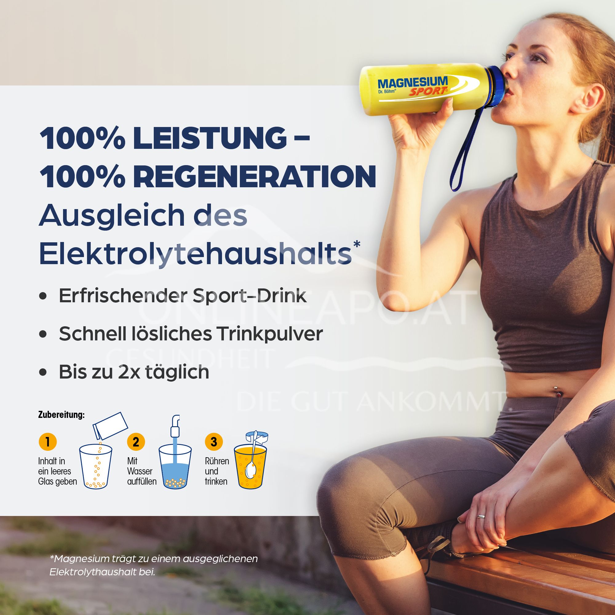 Dr Böhm® Magnesium Sport® + amino acids effervescent granules sachets