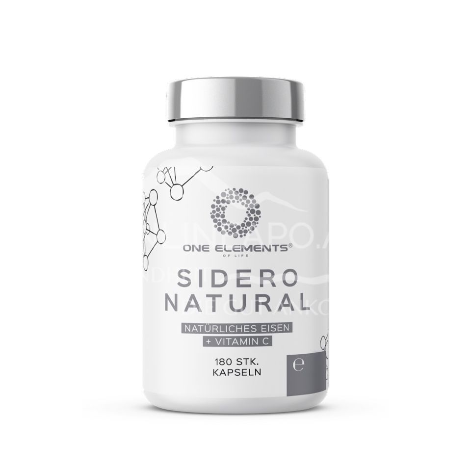 One Elements Sidero Natural® (Natürliches Eisen & Vitamin C) Kapseln