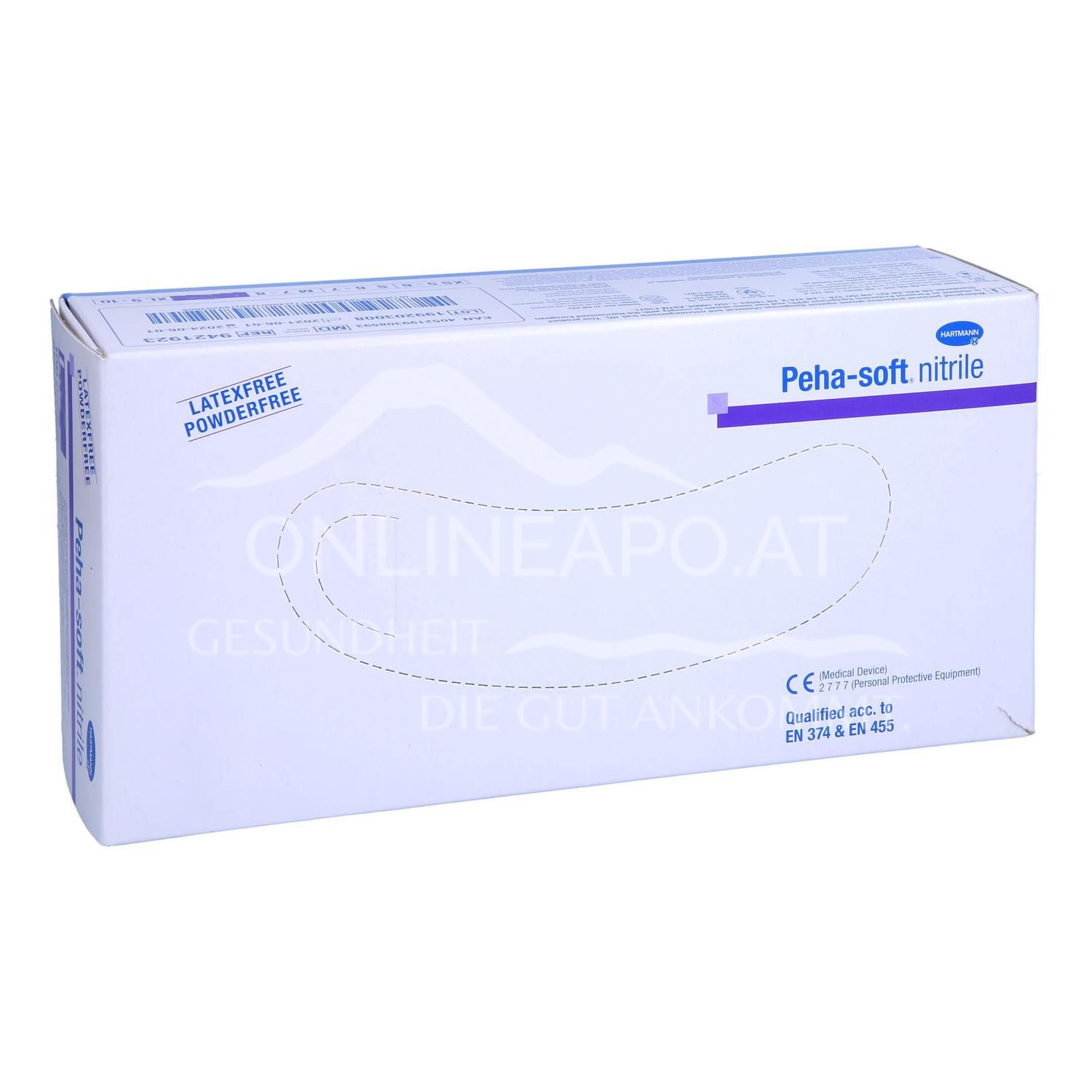 Peha-soft nitrile powderfree Untersuchungs- und Schutzhandschuhe - Größe XL