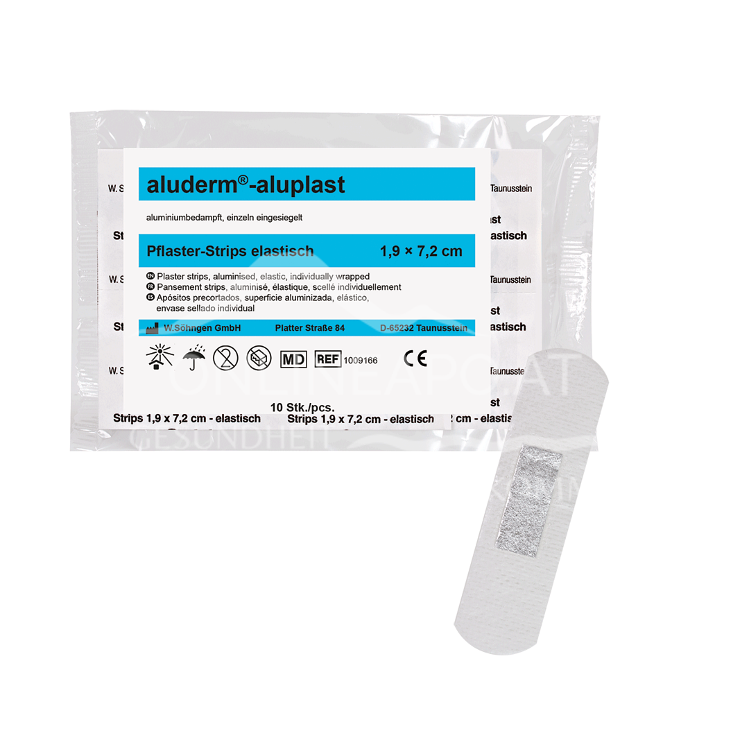 aluderm®-aluplast Pflaster-Strips elastisch 1,9 x 7,2 cm