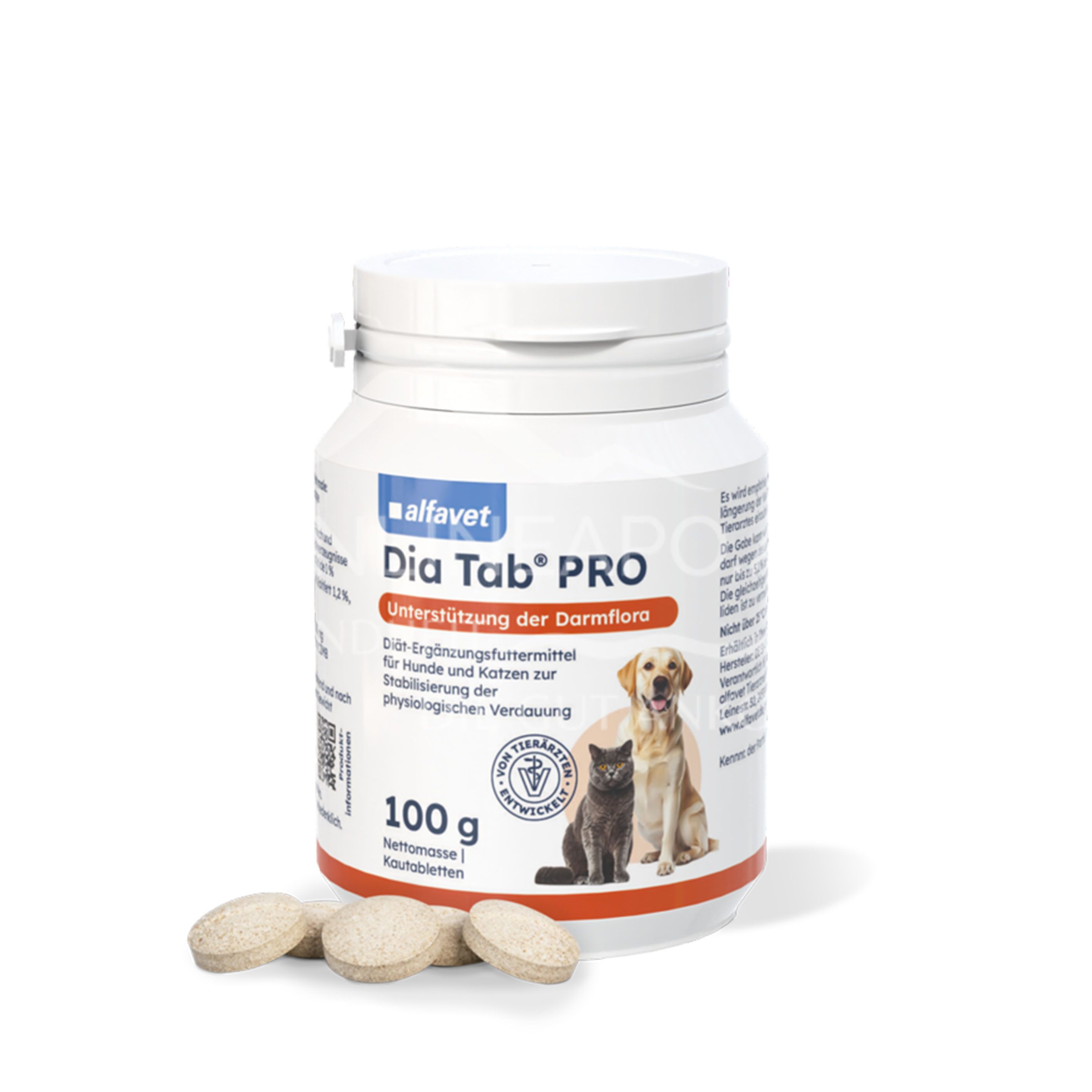 alfavet Dia Tab PRO chewable tablets for dogs and cats