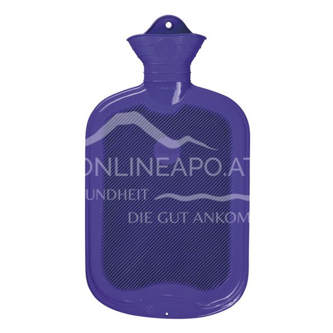 Singer hot water bottle double-sided with lamella lilac - 2,0L