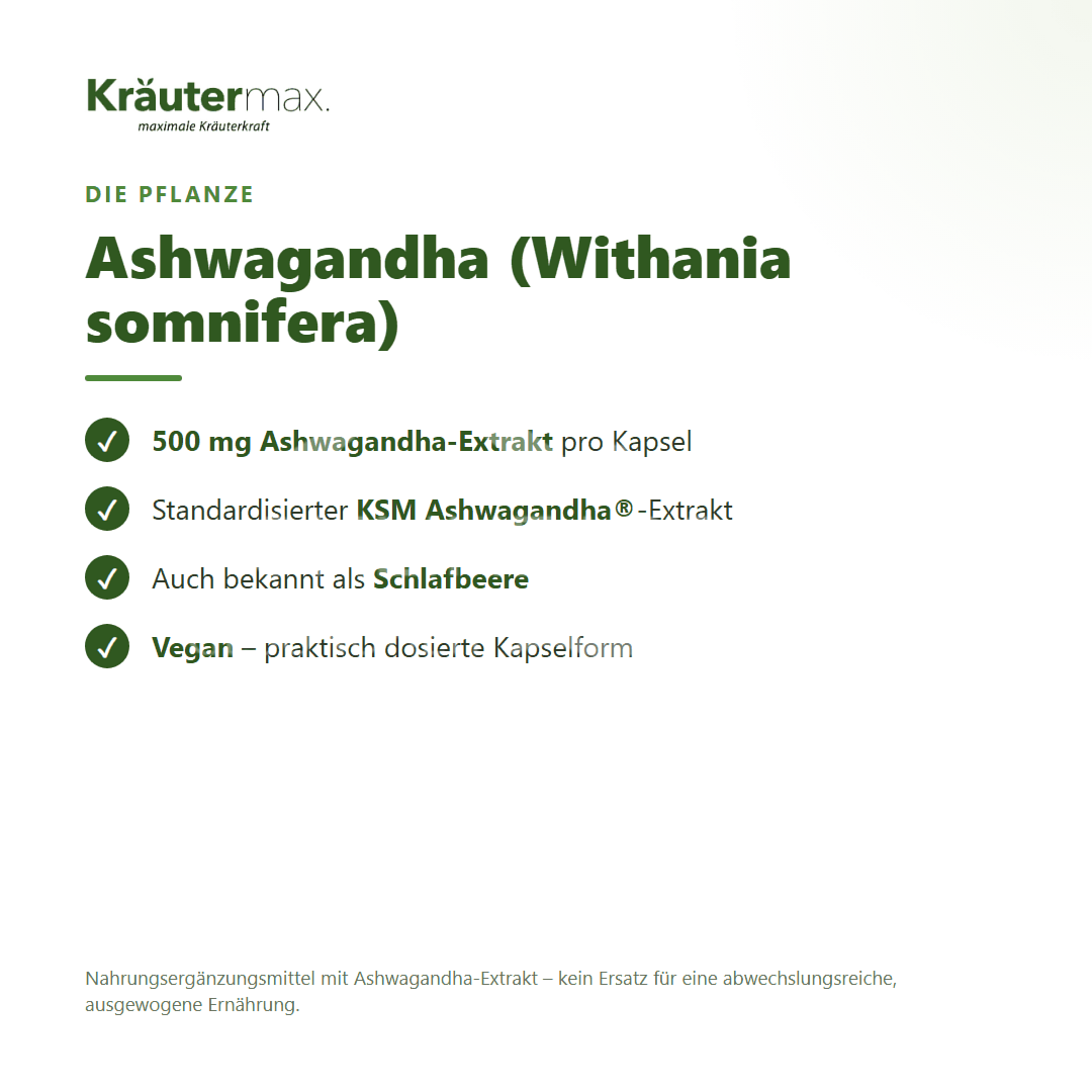 Kräutermax Ashwagandha capsules