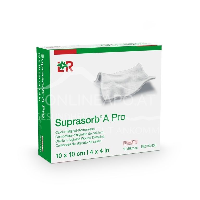 Suprasorb® A Pro Reinforced calcium alginate compresses sterile, 10 x 10 cm