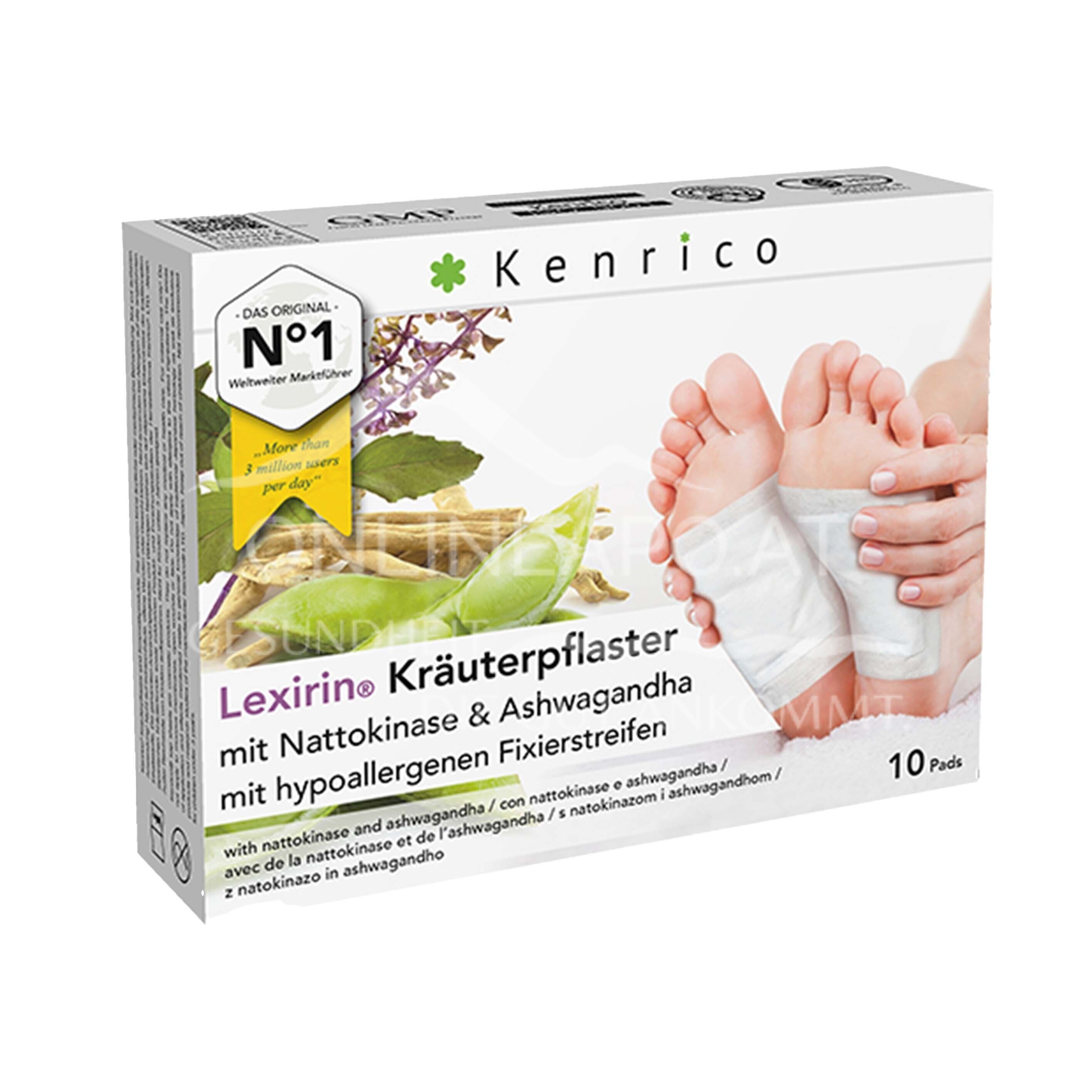 Kenrico Lexirin herbal plasters with nattokinase and ashwagandha
