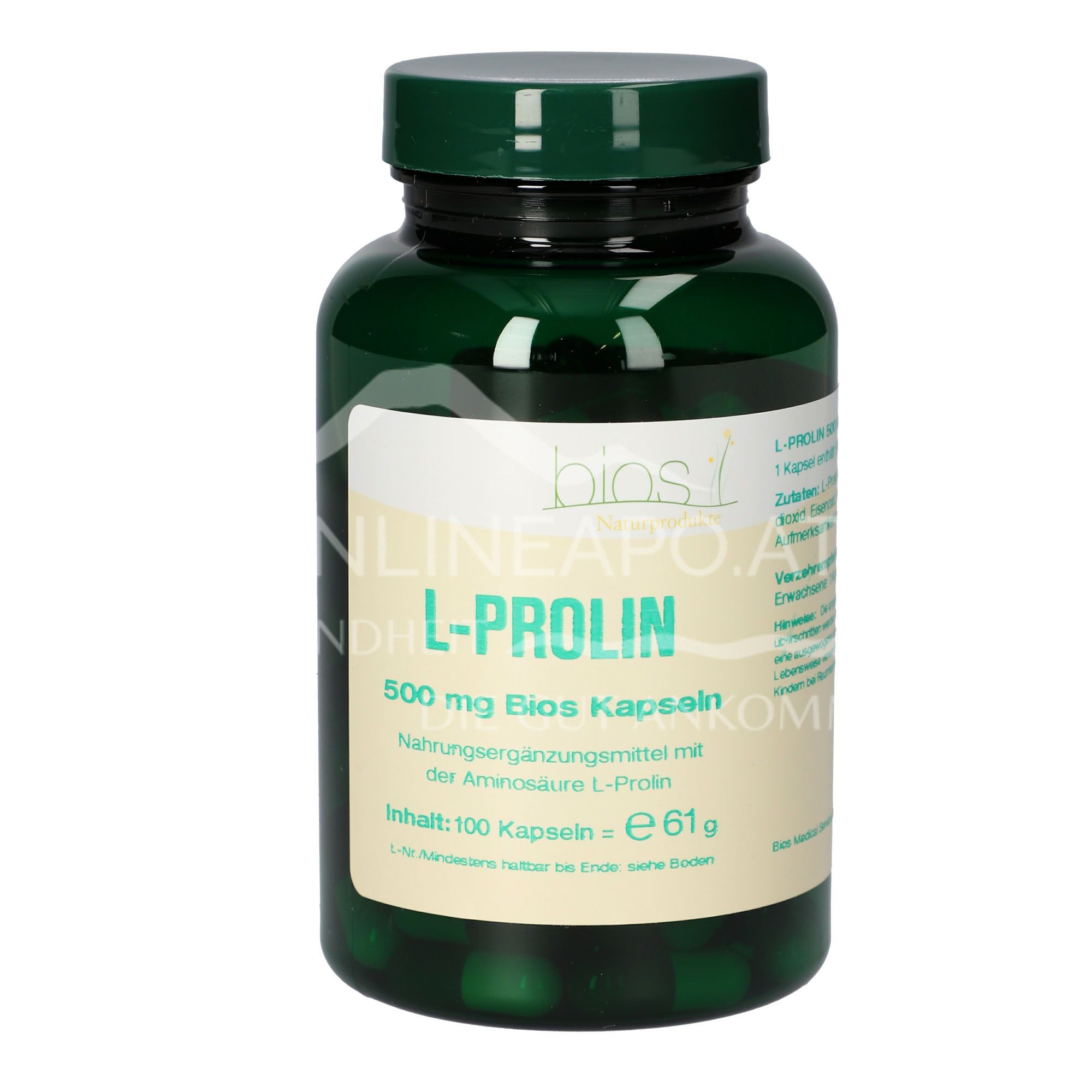 Bios L-proline 500 mg capsules