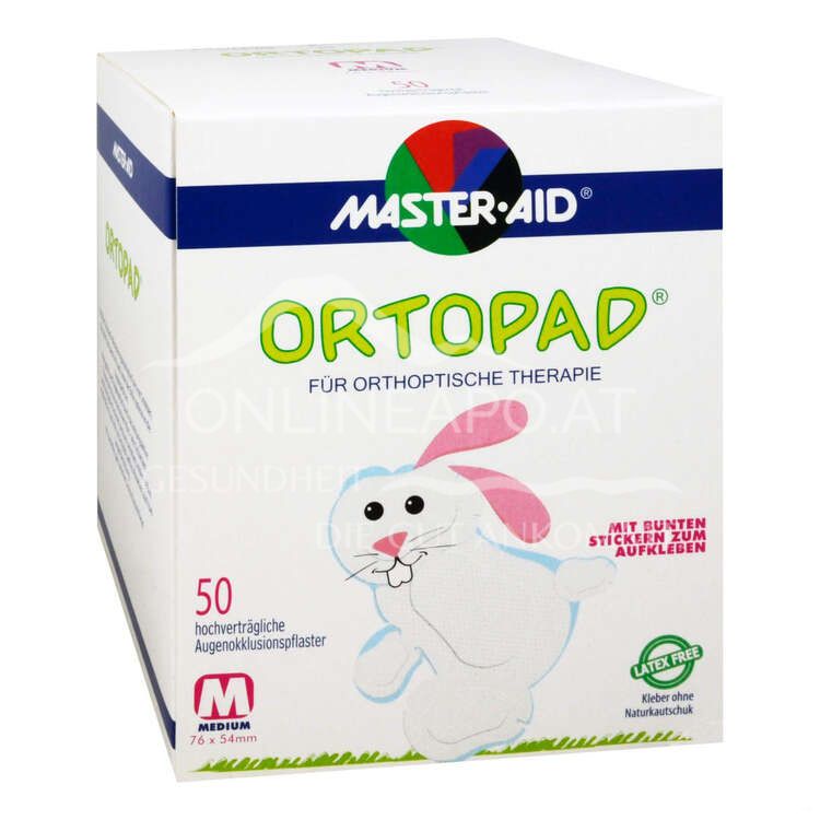 ORTOPAD® Weiß Augenokklusionspflaster Medium 76 x 54 mm