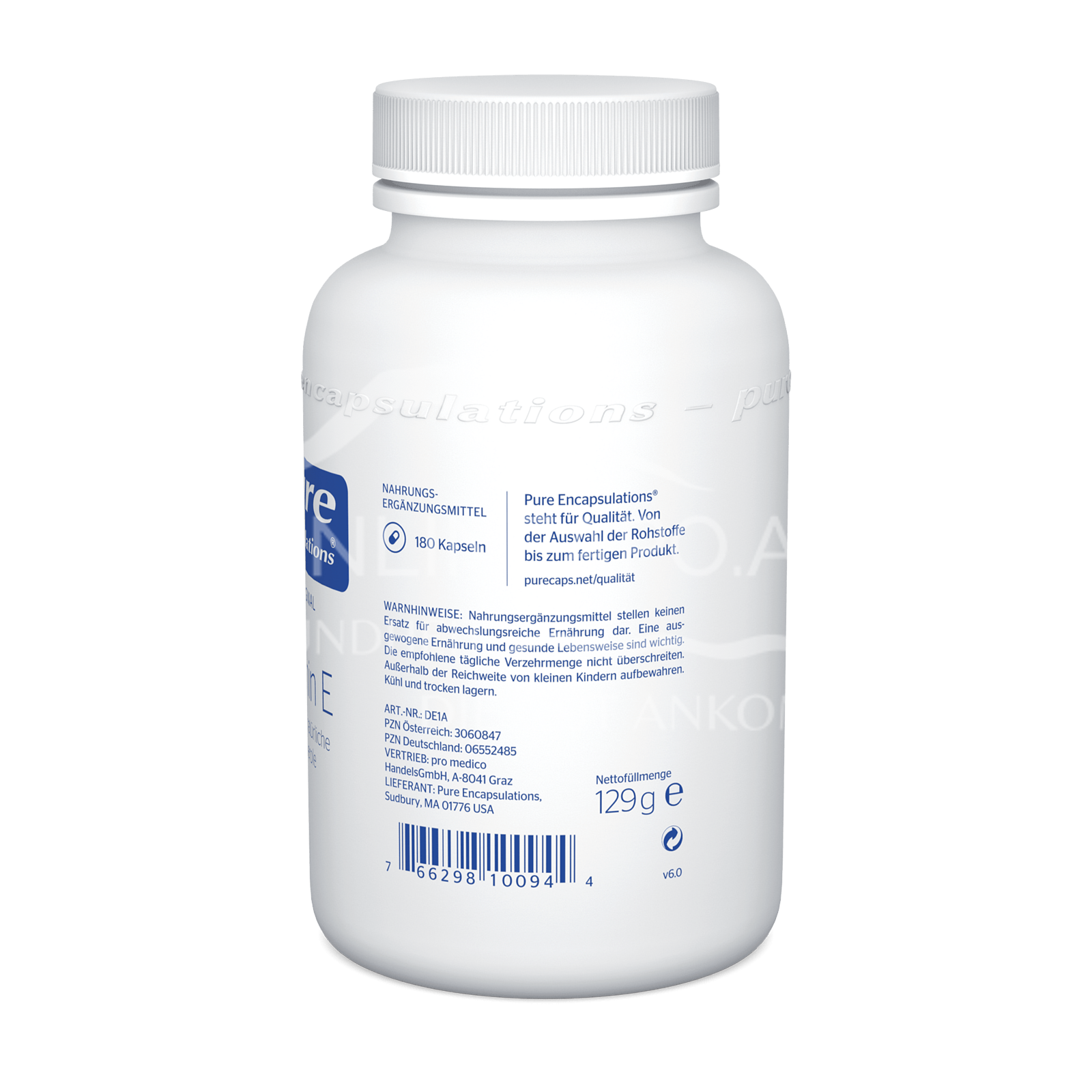 pure encapsulations® vitamin E capsules