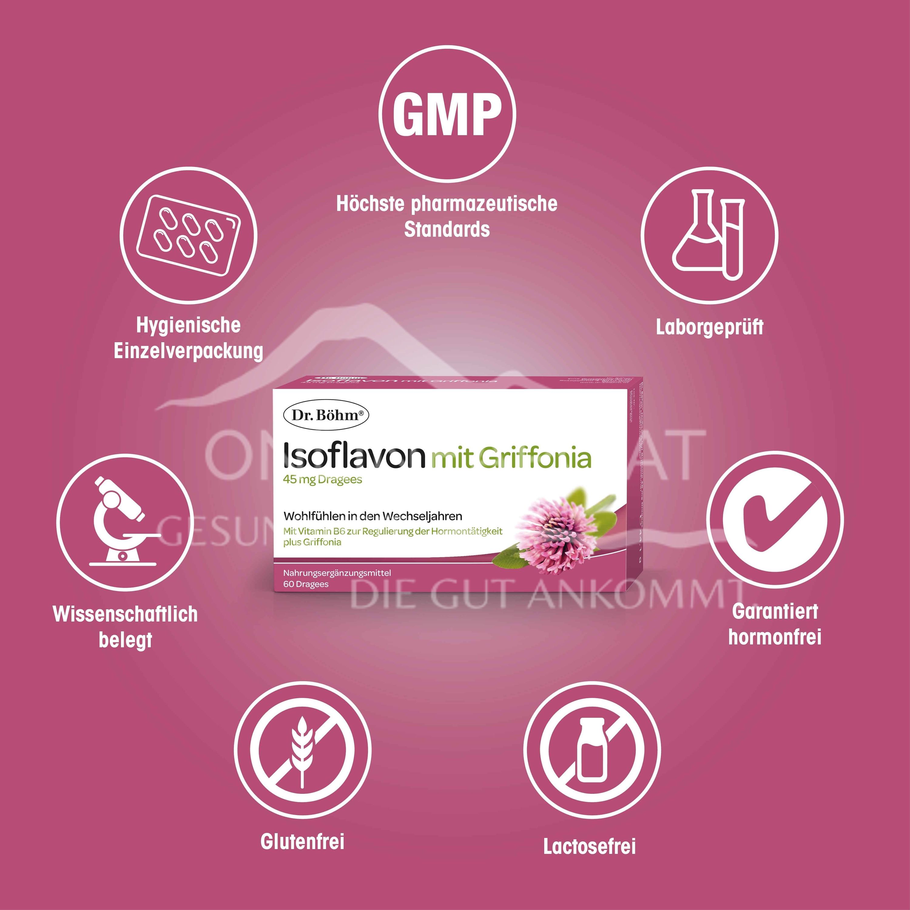 Dr. Böhm® Isoflavon mit Griffonia 45 mg Dragees