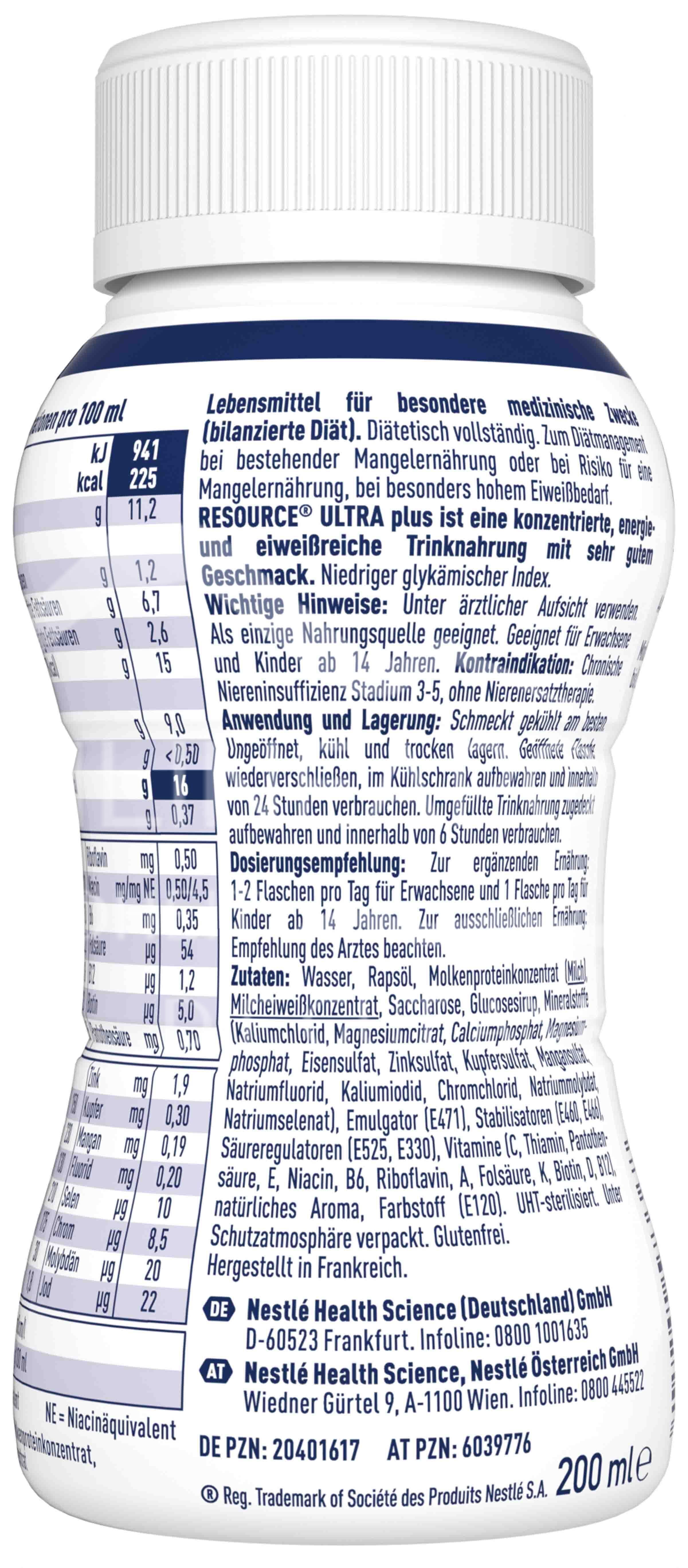 Resource® ULTRA plus High Protein Erdbeere Trinknahrung 200 ml