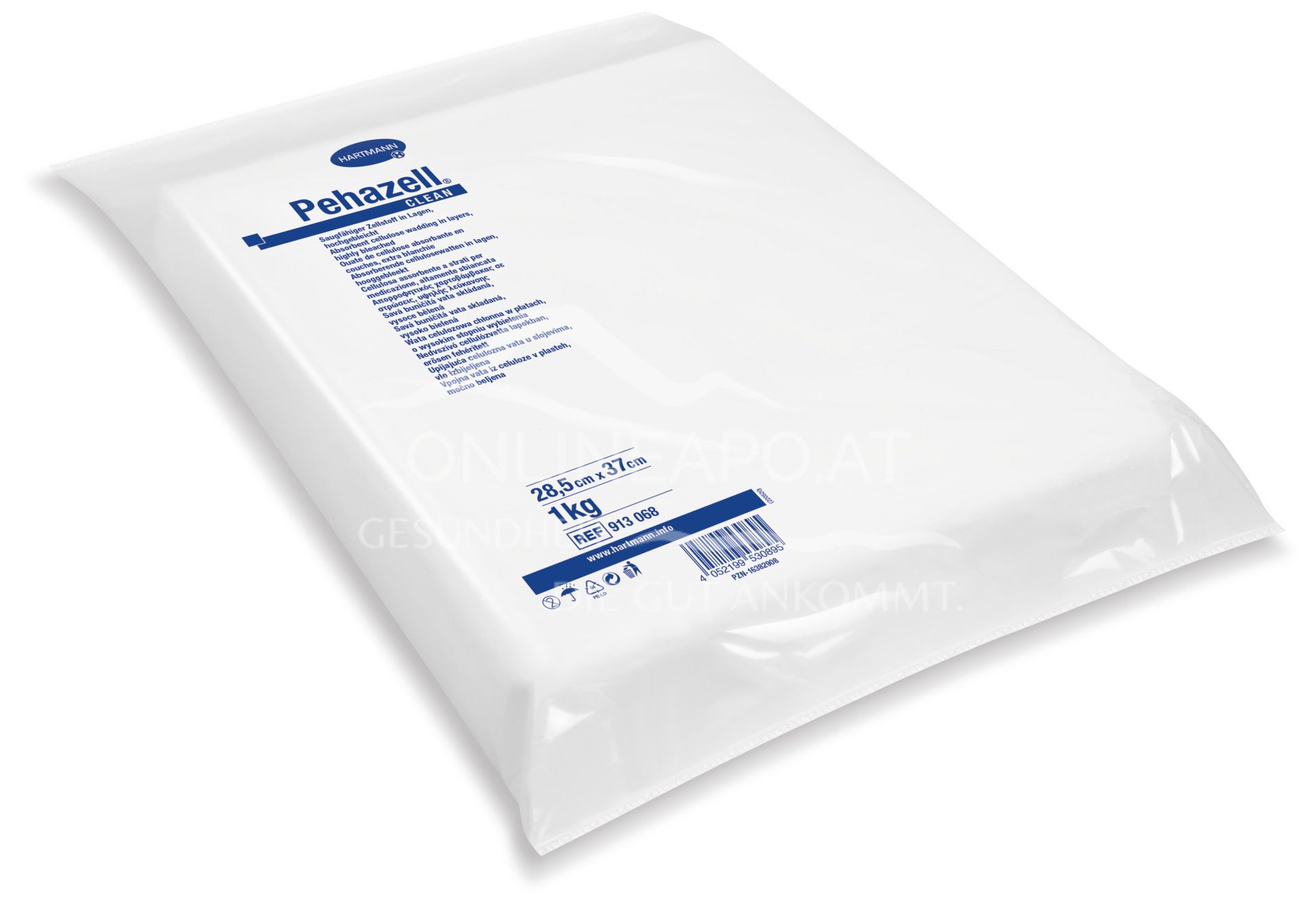 Pehazell® Clean saugfähiger Zellstoff, Lagen, hochgebleicht, 28,5 x 37 cm