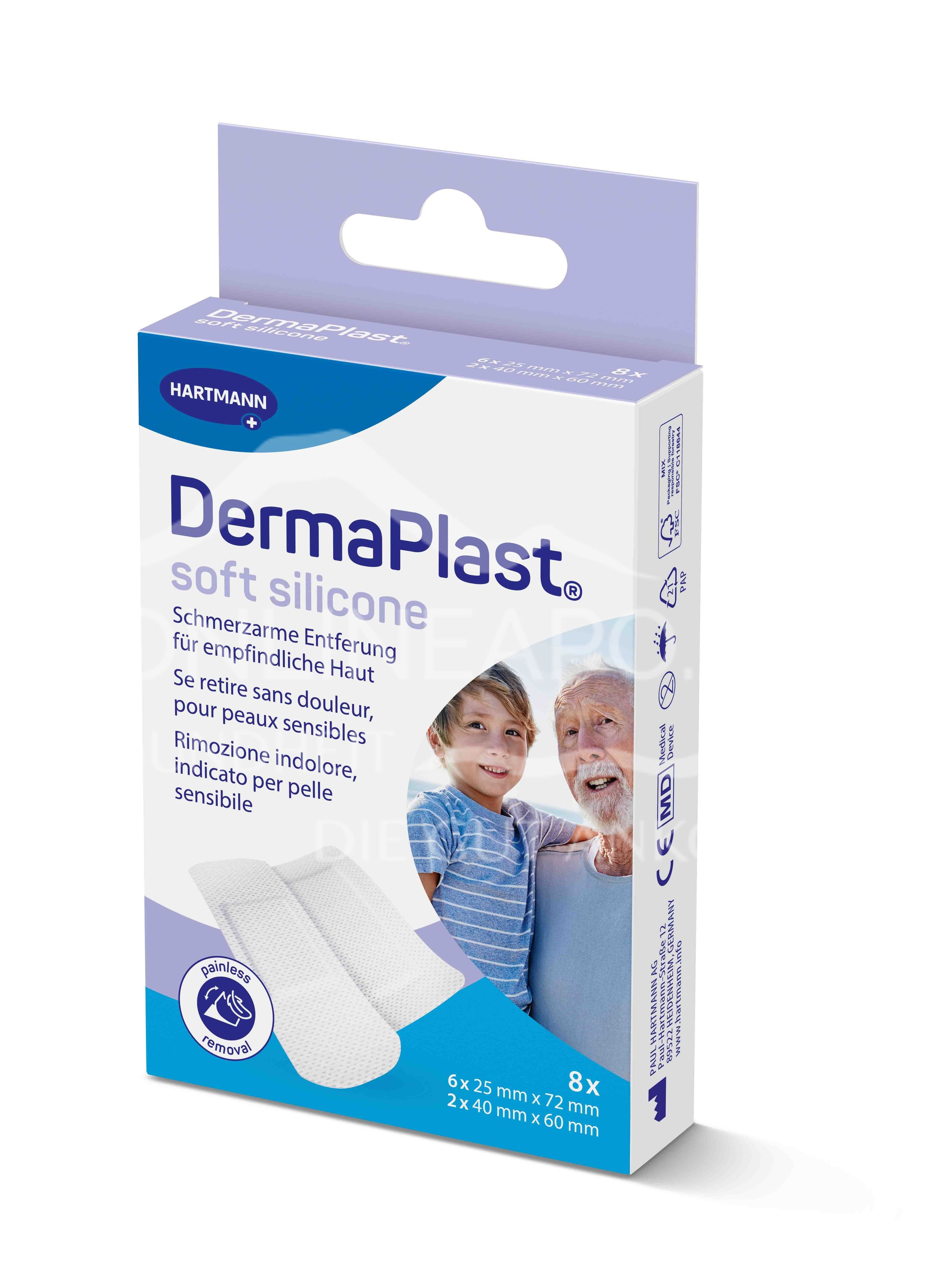 DermaPlast® Soft Silicone Wundpflaster Strips 2 Größen