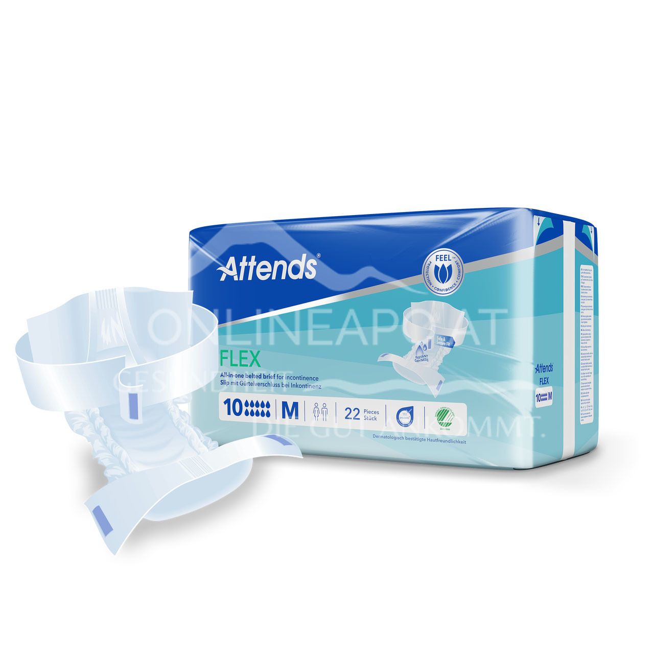 Attends Flex 10 M Slips mit Gürtelverschluss bei Inkontinenz