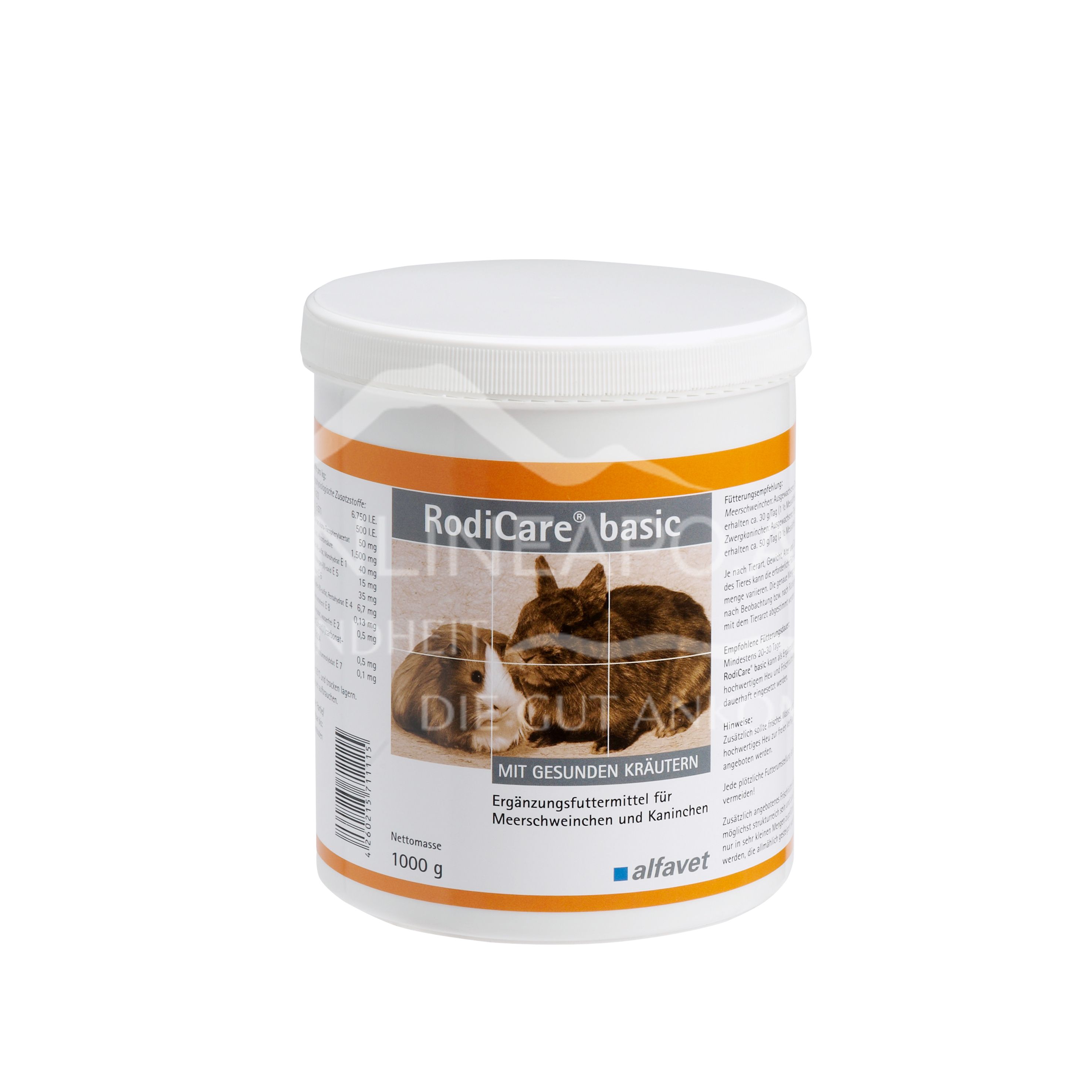 alfavet RodiCare basic Pellets für Meerschweinchen und Kaninchen
