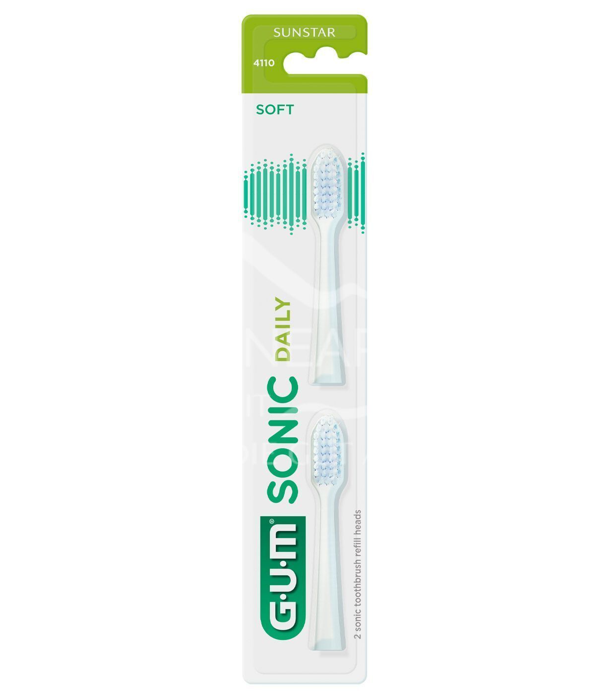GUM® SONIC DAILY Ersatzbürstenköpfe - Weiss