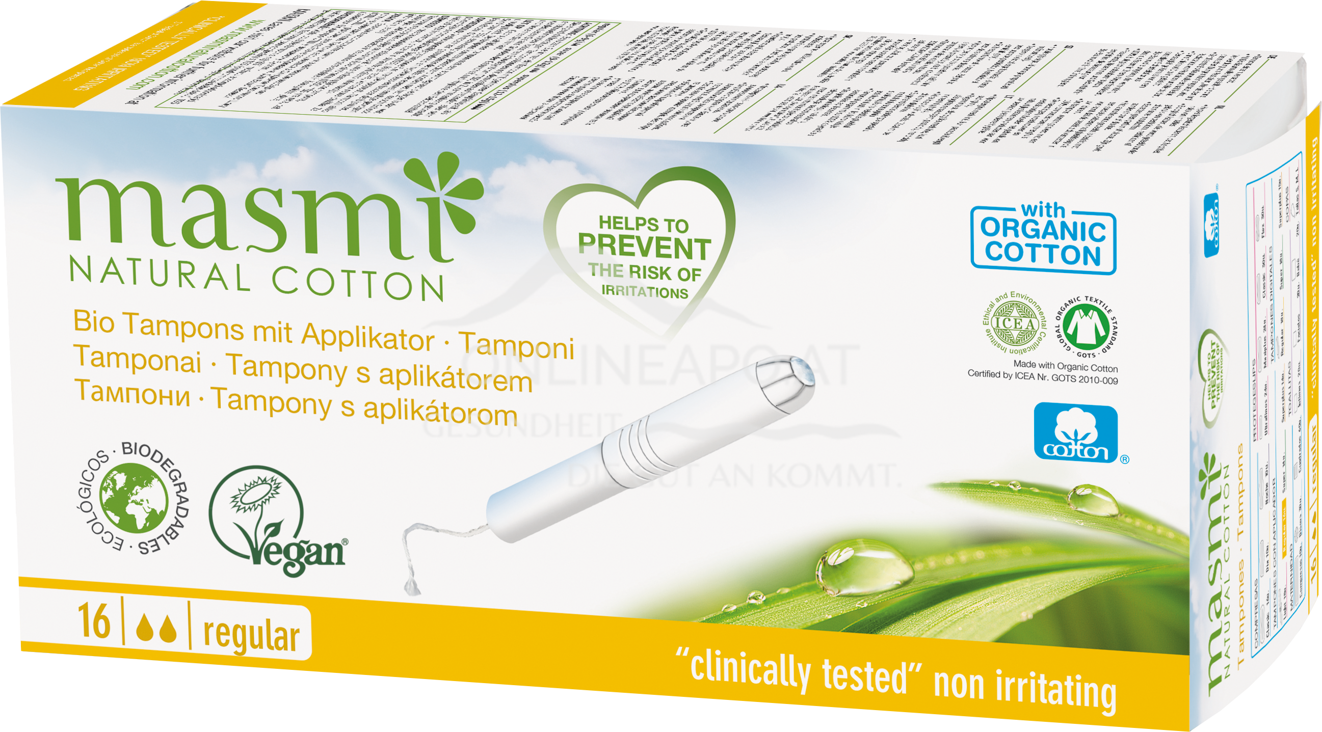 Masmi Organic Care - Bio Tampons Classic mit Applikator