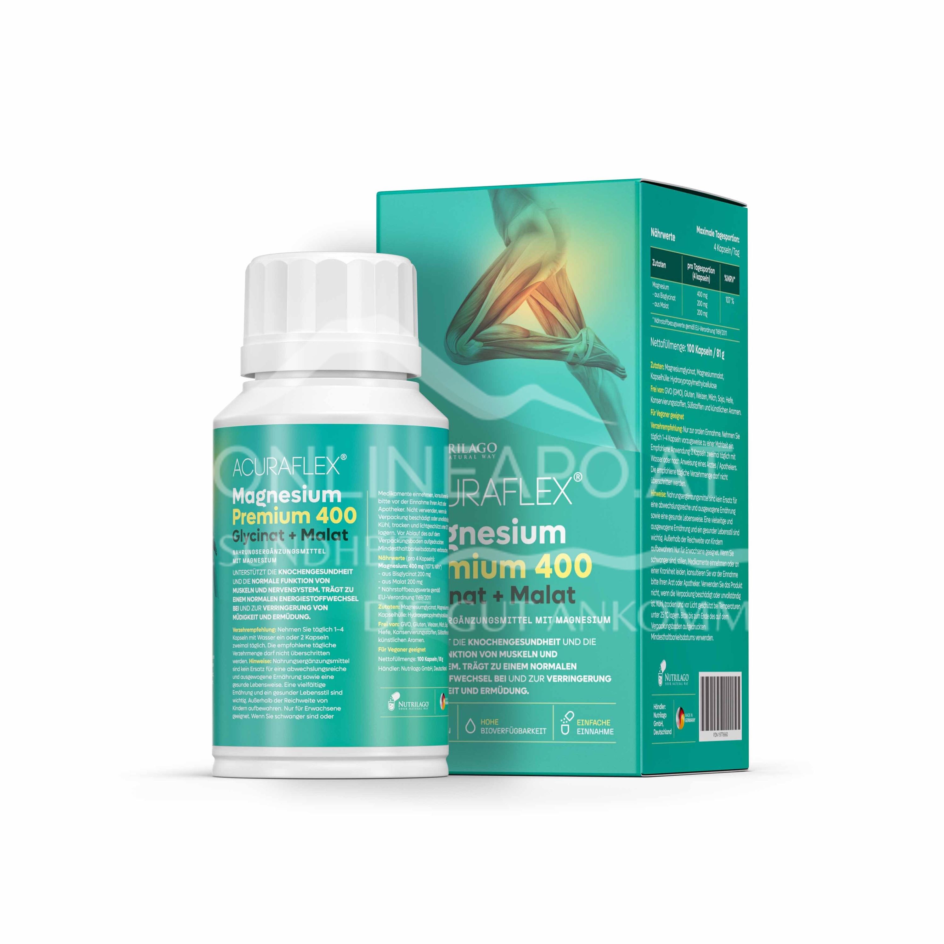 ACURAFLEX® Magnesium Premium 400 Glycinat + Malat Kapseln