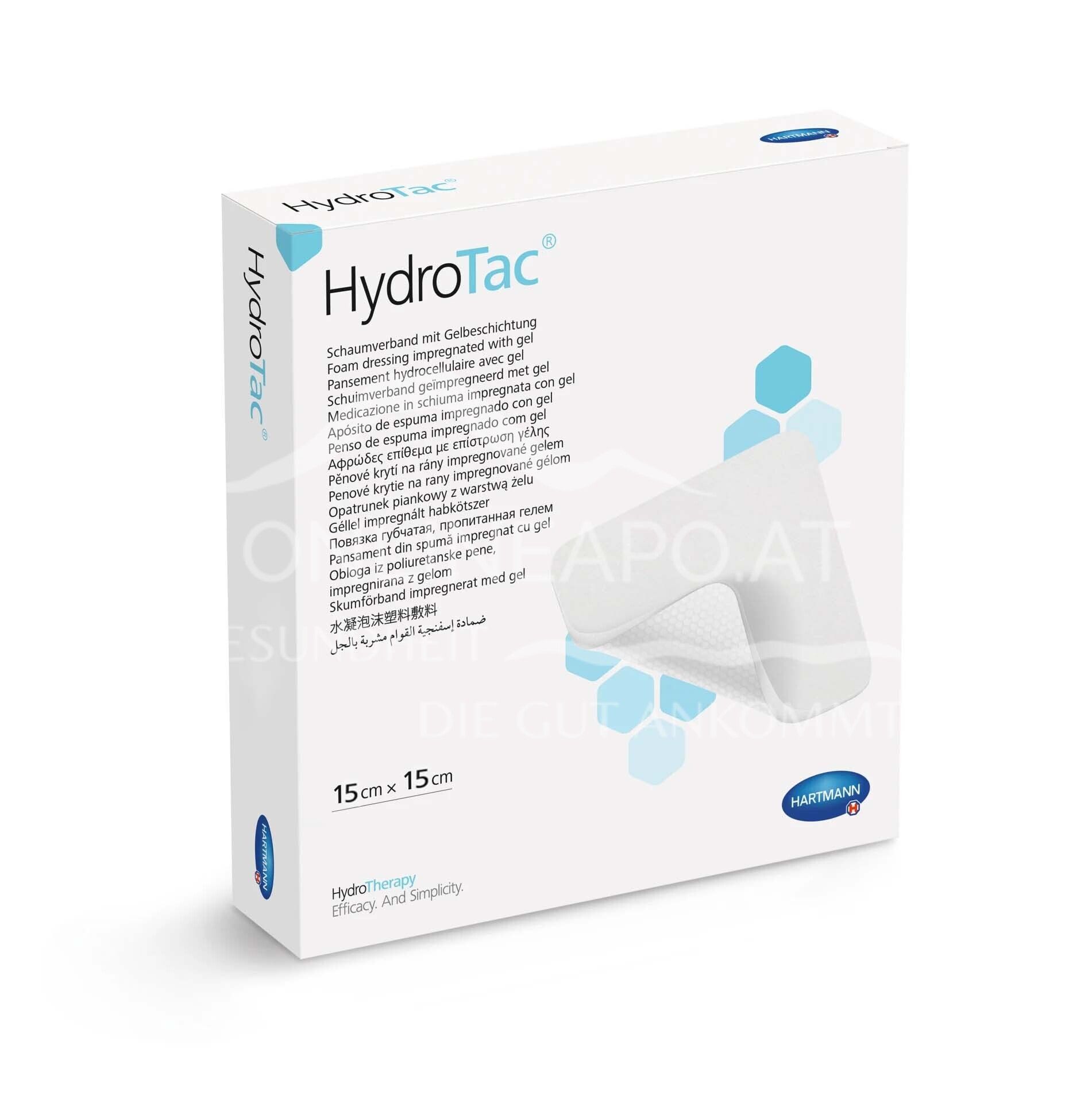 HydroTac® foam dressing with gel coating sterile, 15 x 15 cm