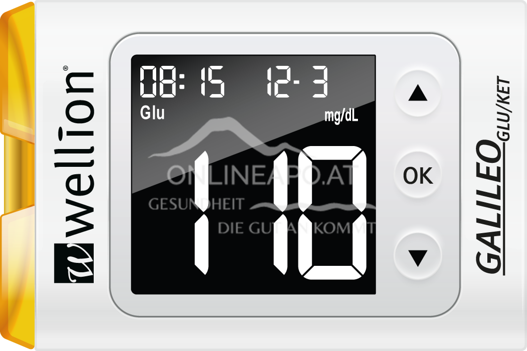 Wellion® GALILEO GLU/KET Blutzucker- & Keton-Messgerät Weiß