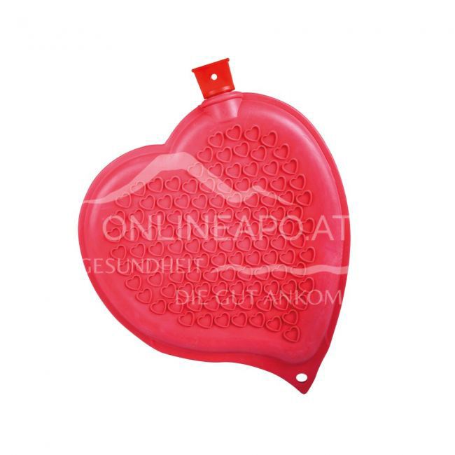 Singer hot water bottle rubber heart red - 1,65L