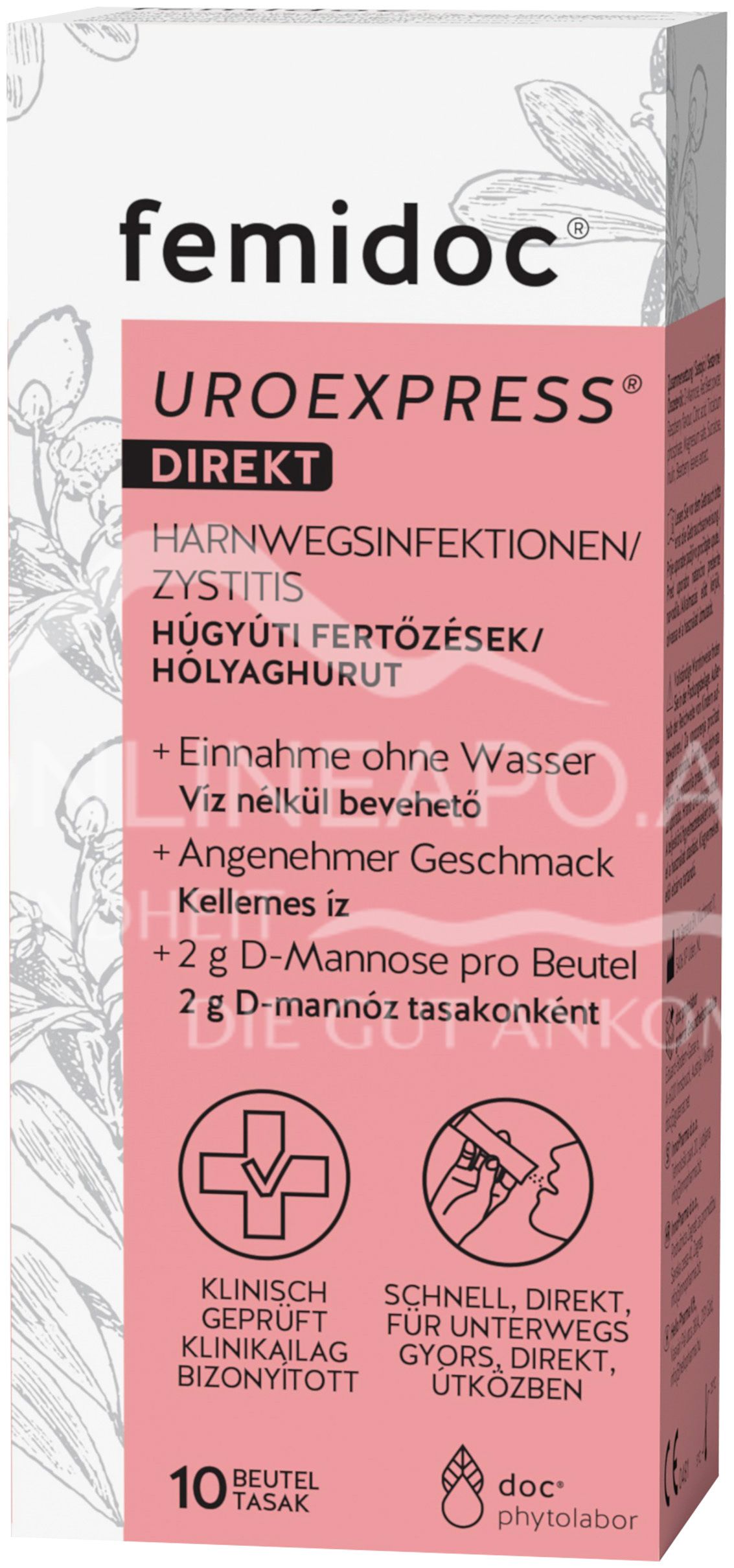 femidoc® UROEXPRESS® DIREKT Pulver Sticks