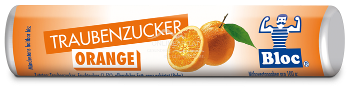Bloc® Traubenzucker Rolle Orange