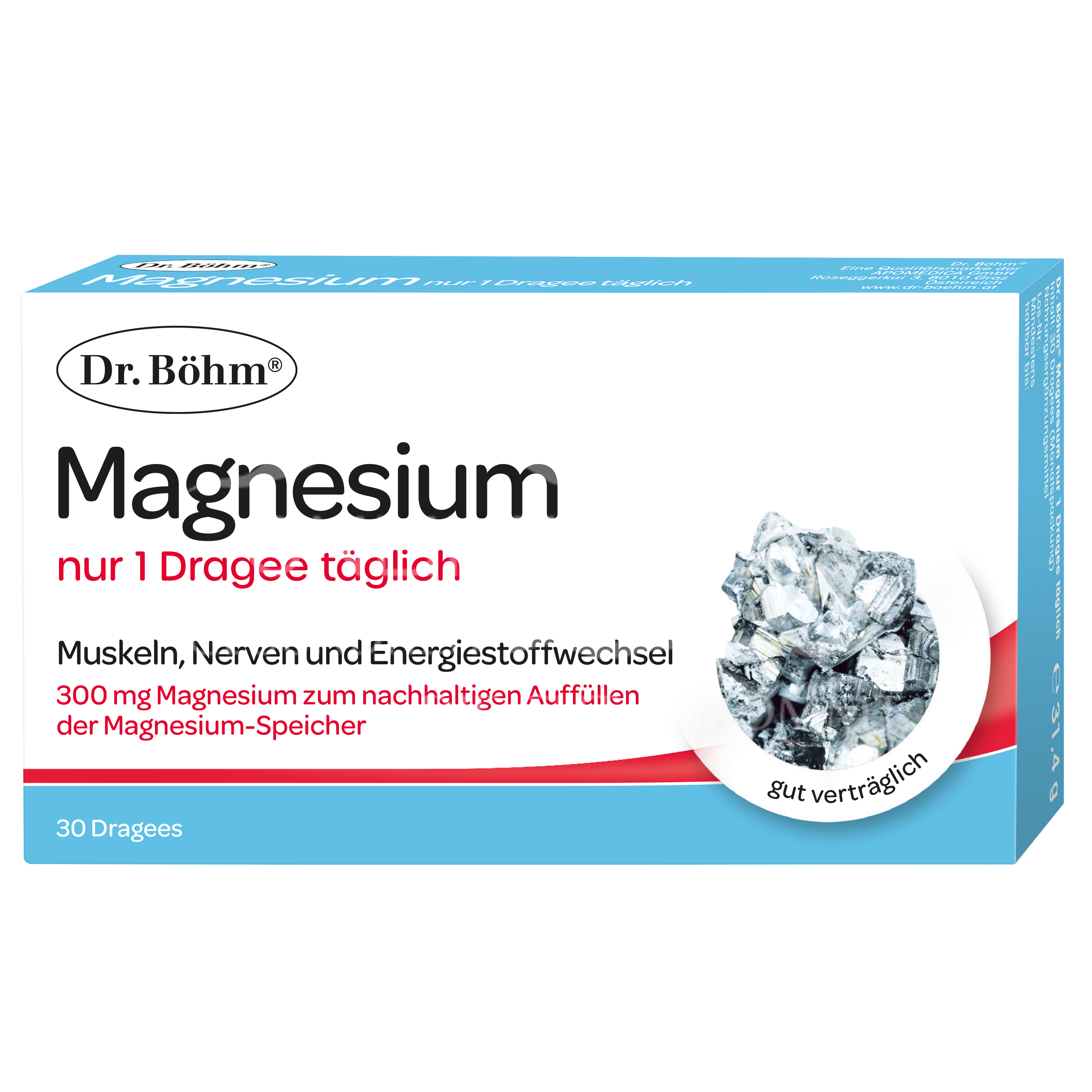 Dr Böhm® Magnesium only 1 x daily coated tablets