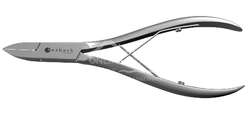 Kozbach Pharma 85R Corner pliers, double spring, straight blade, straight through, stainless steel, 13 cm