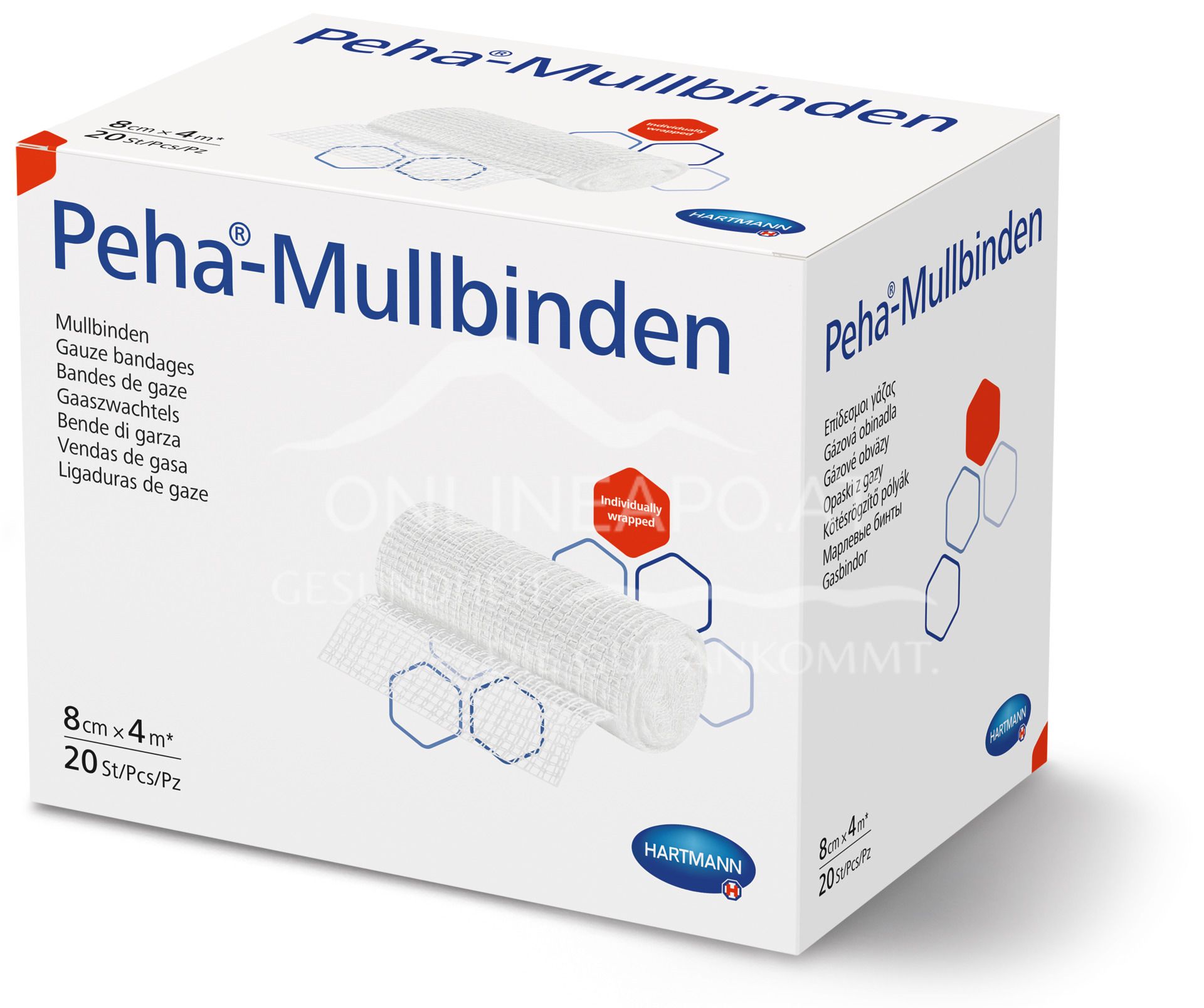 Peha® Mullbinden 8 cm x 4 m