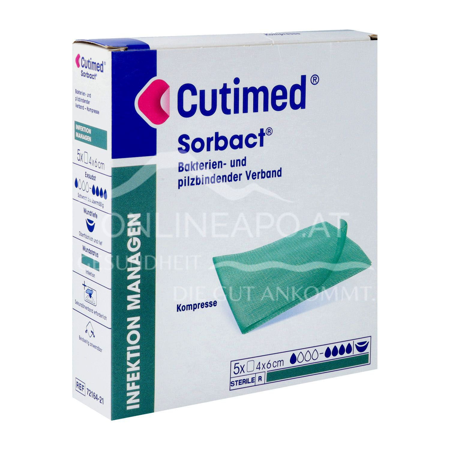 Cutimed® Sorbact® Kompresse 4 x 6 cm