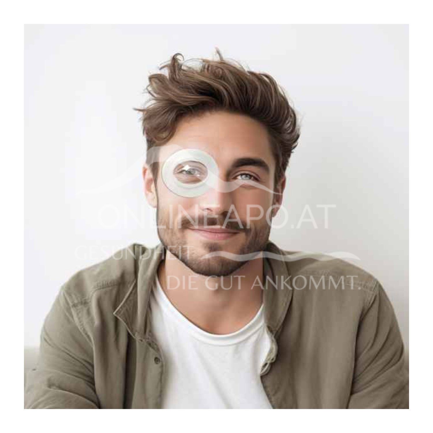 OKKLUglas® AERO Uhrglasverband, Selbstklebend, belüftet - 93 x 74 x 18 mm