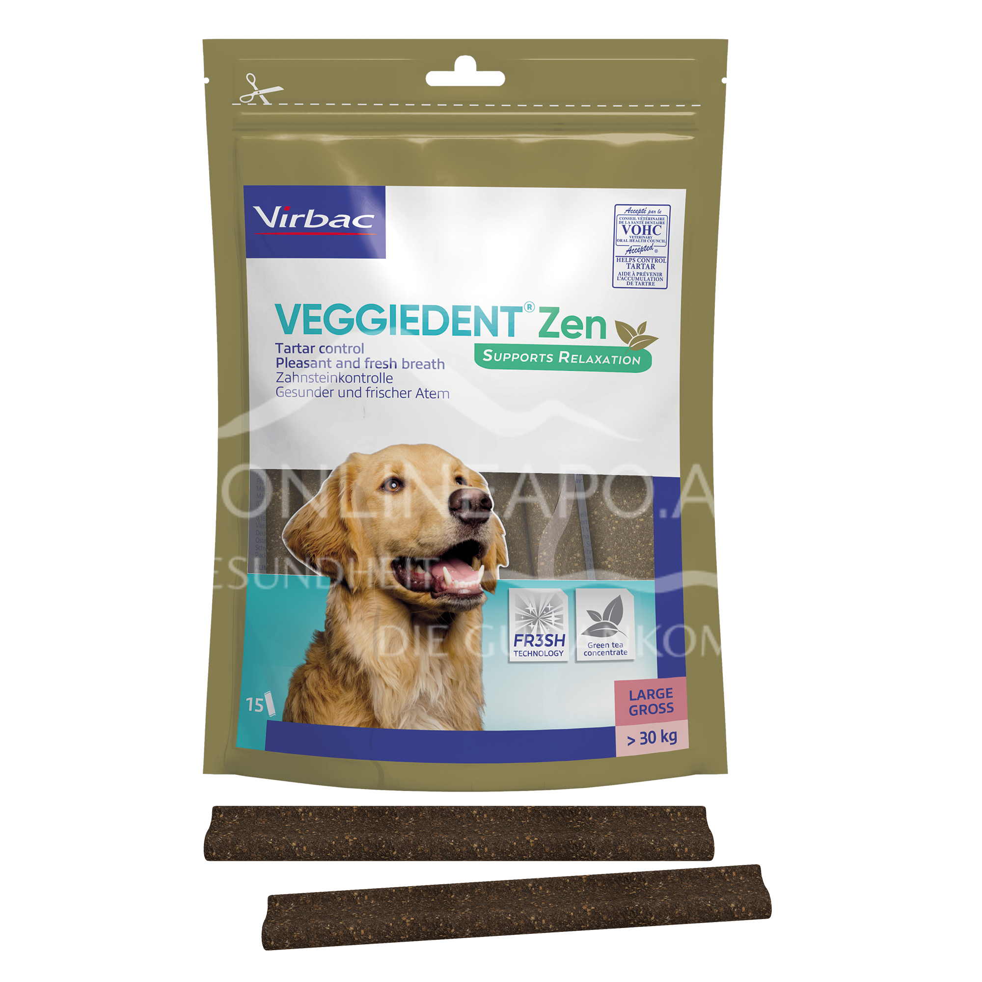 Veggiedent Zen L - chewing strips for dogs over 30 kg body weight
