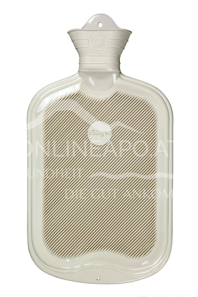 Singer hot water bottle natural latex FSC white - 2,0L
