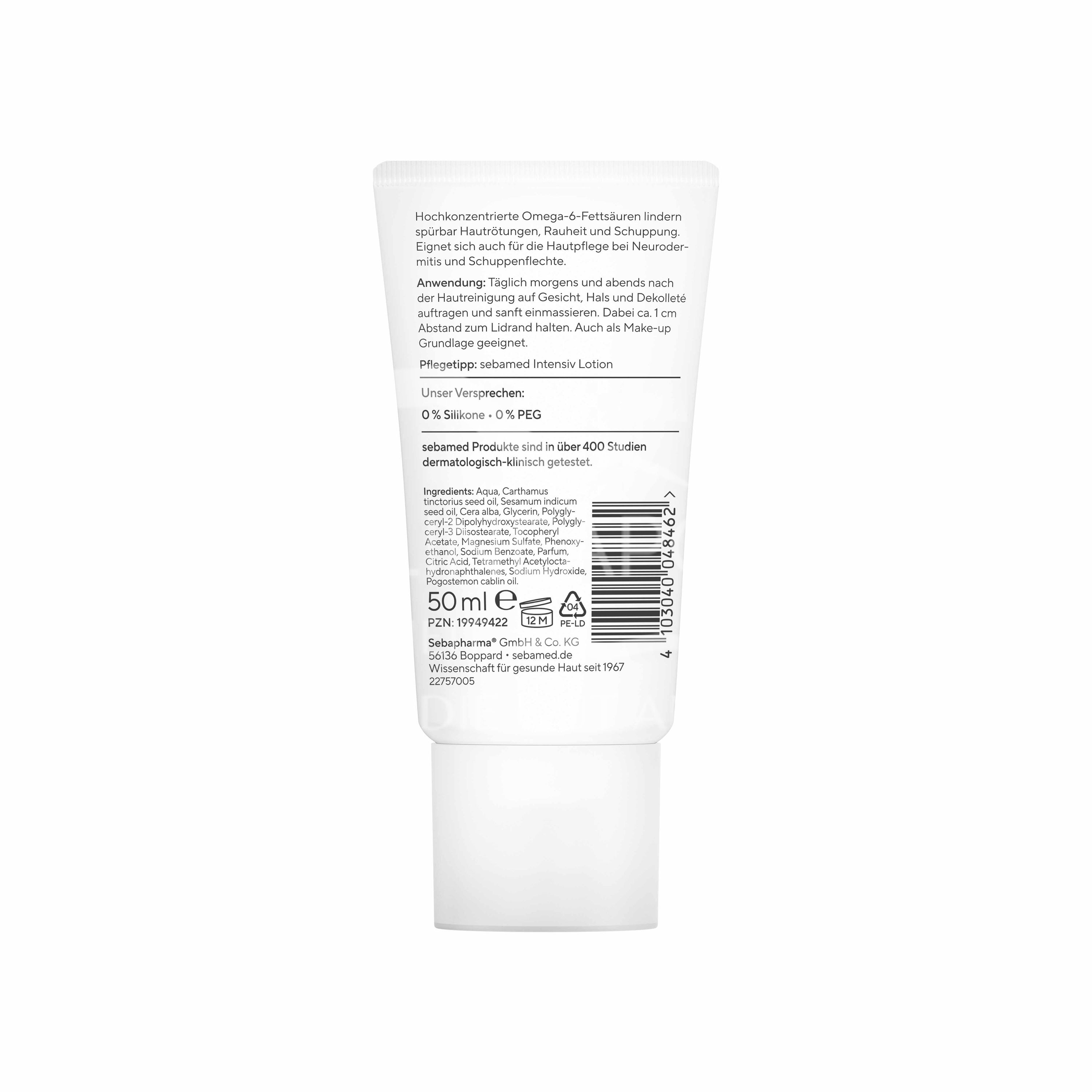 Sebamed Intensiv Gesichtscreme Omega 12% - Trockene, gerötete Haut