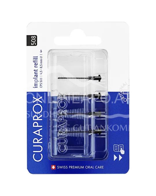 Curaprox interdental brush CPS 508 Refill Implant Black, Ø 4.5-8.5 mm