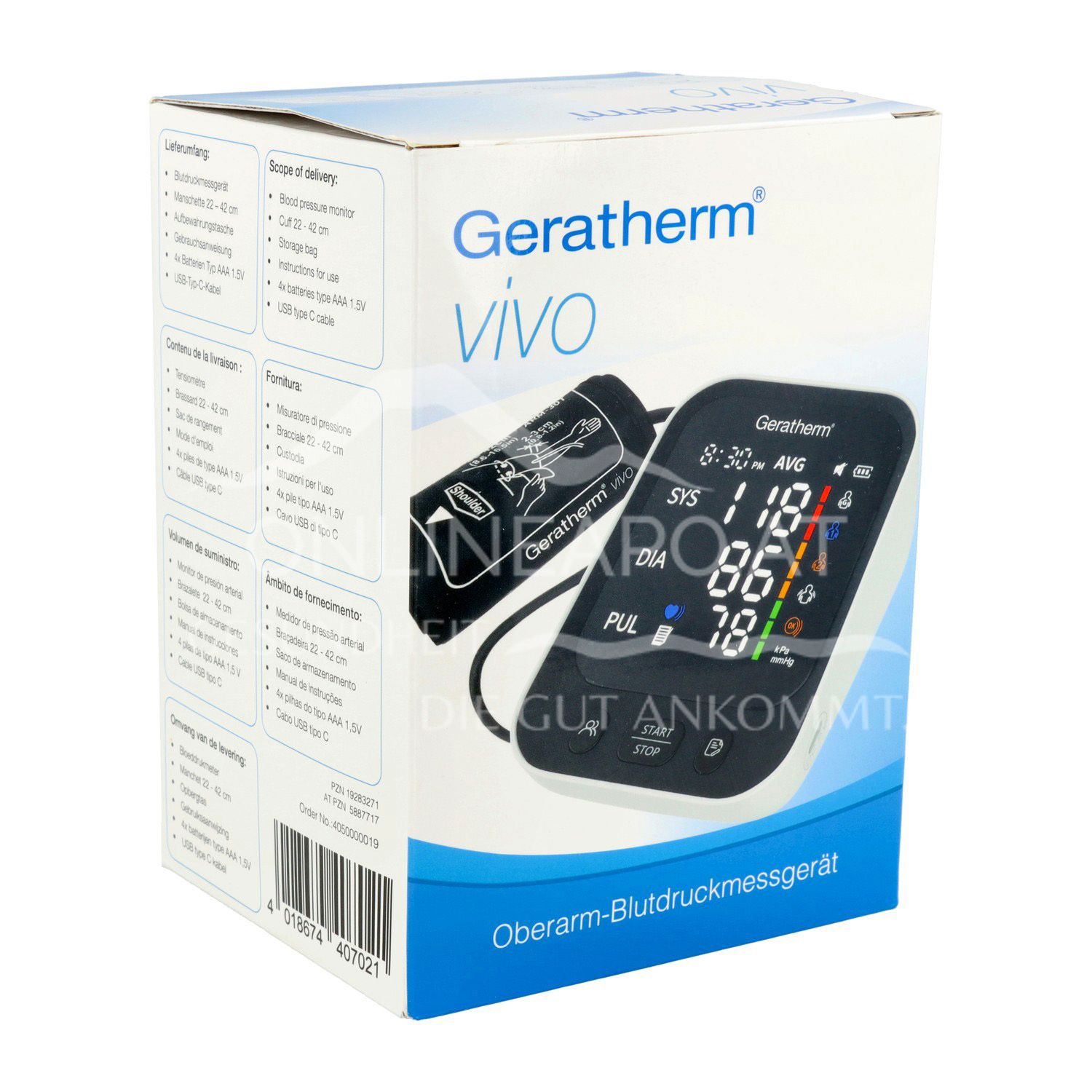 Geratherm® vivo Oberarm-Blutdruckmessgerät