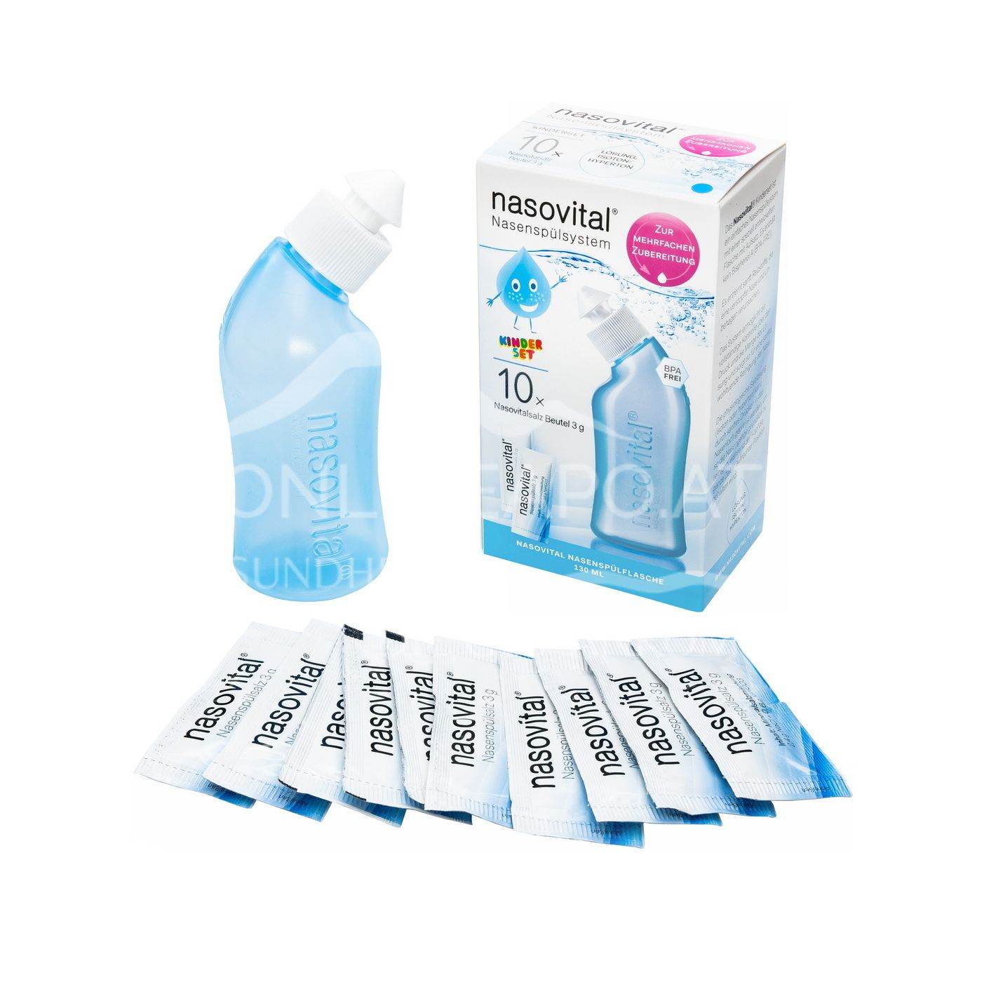 nasovital® Nasenspülsystem für Kinder - Blau