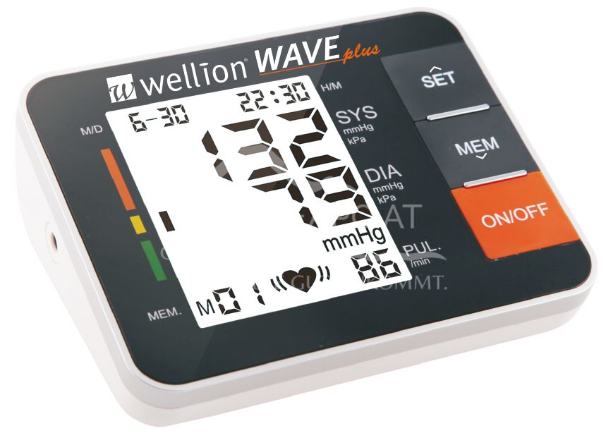 Wellion® WAVE plus upper arm blood pressure monitor