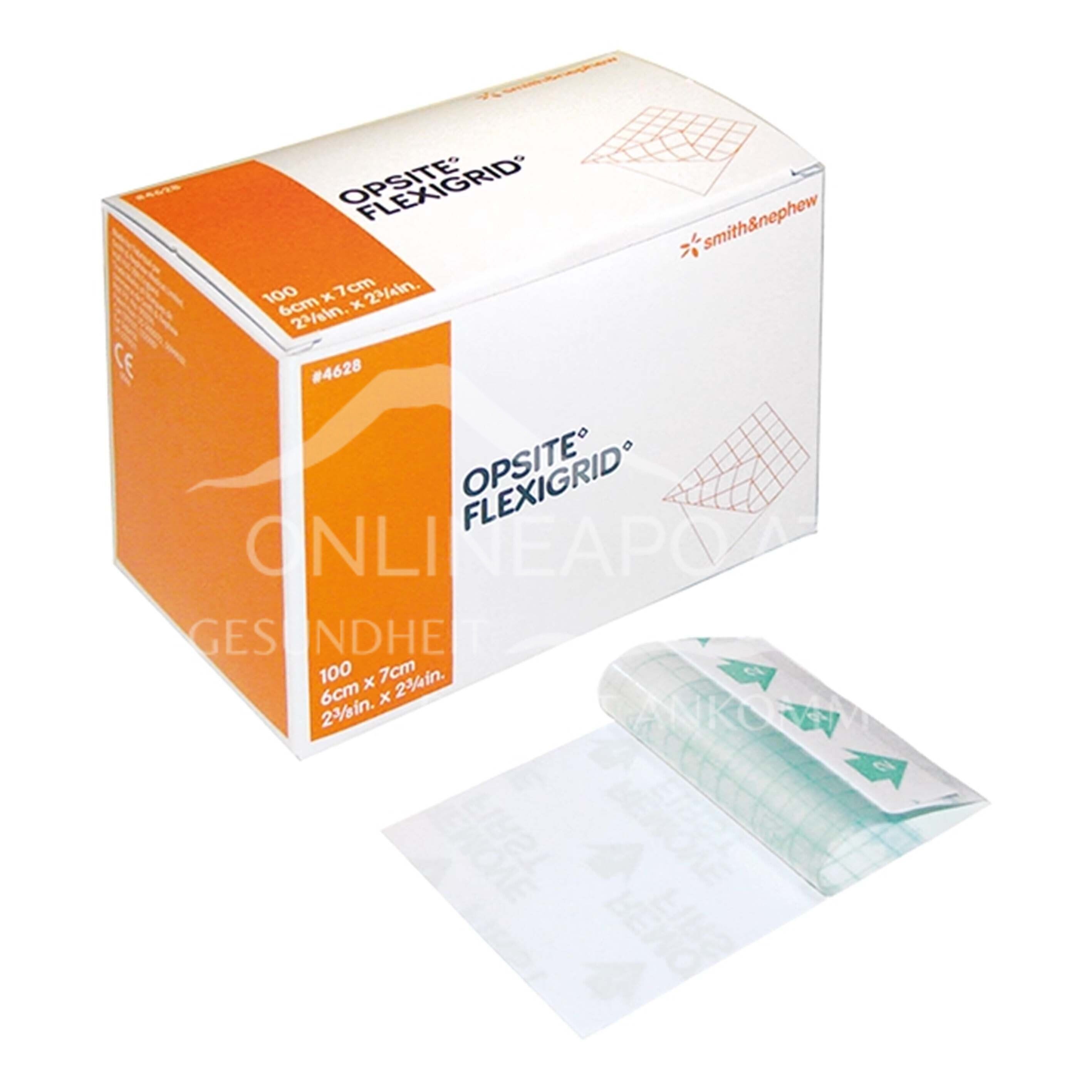 OPSITE FLEXIGRID Transparenter Wundverband steril, 6 x 7 cm