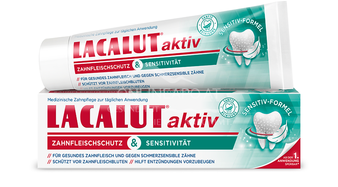 LACALUT® aktiv Zahnfleisch­schutz & Sensitivität Zahncreme