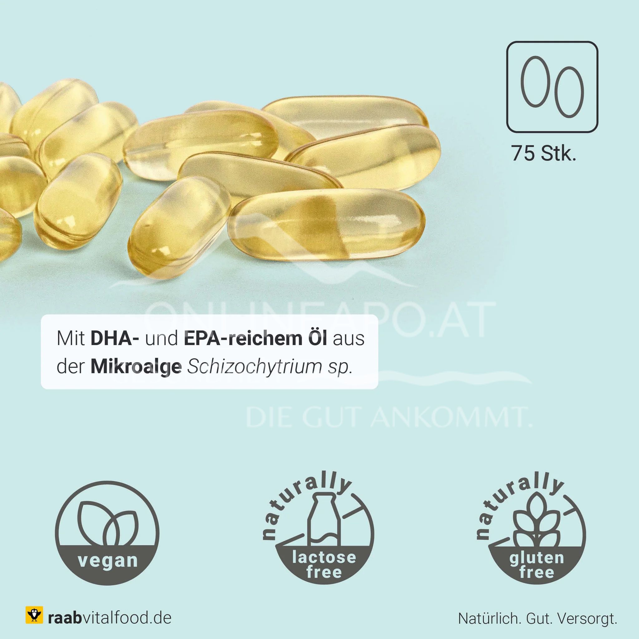 Raab® Vitalfood Algenöl Omega-3 Kapseln