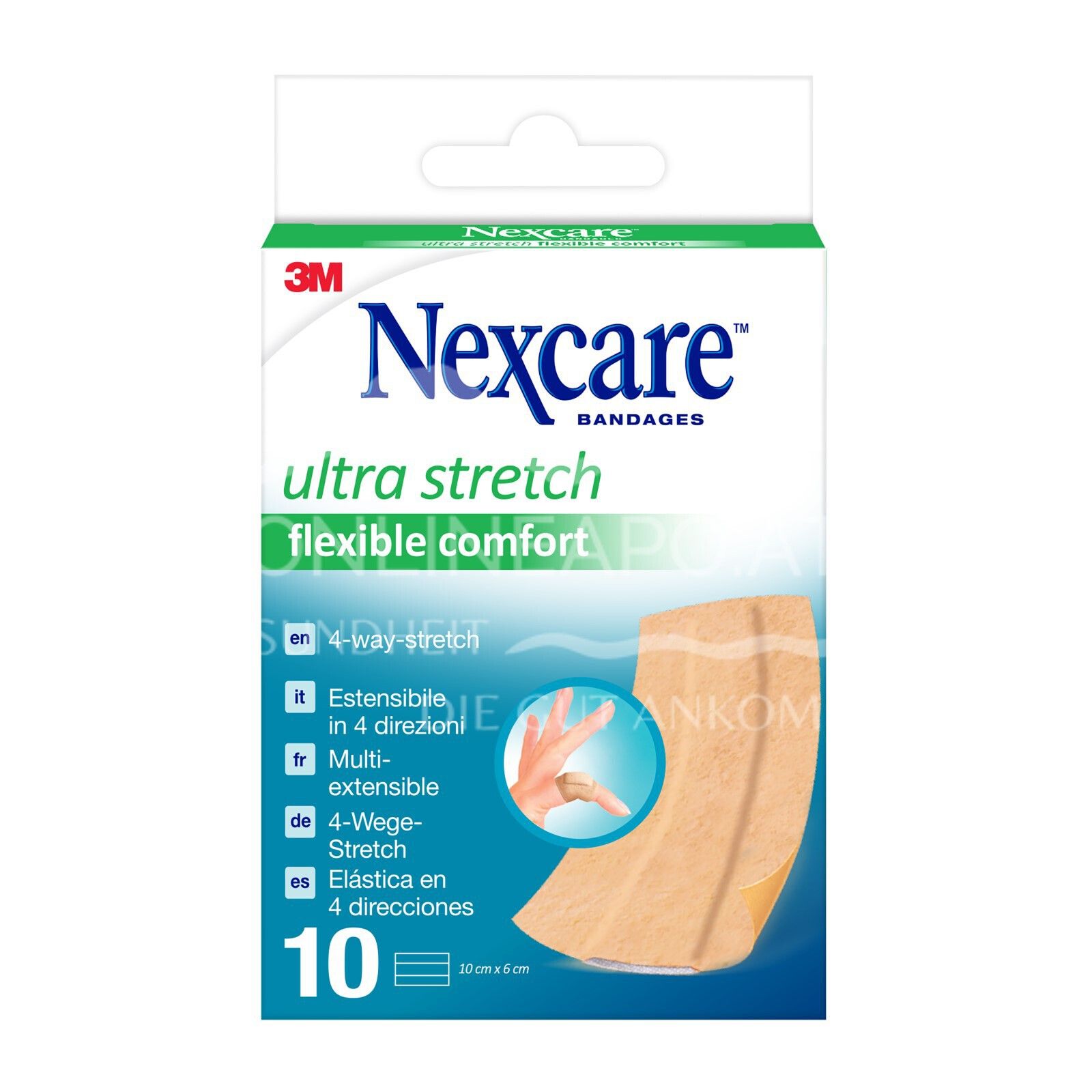3M Nexcare™ Ultra Stretch Comfort Flexible Band Pflaster, 6 cm x 10 cm