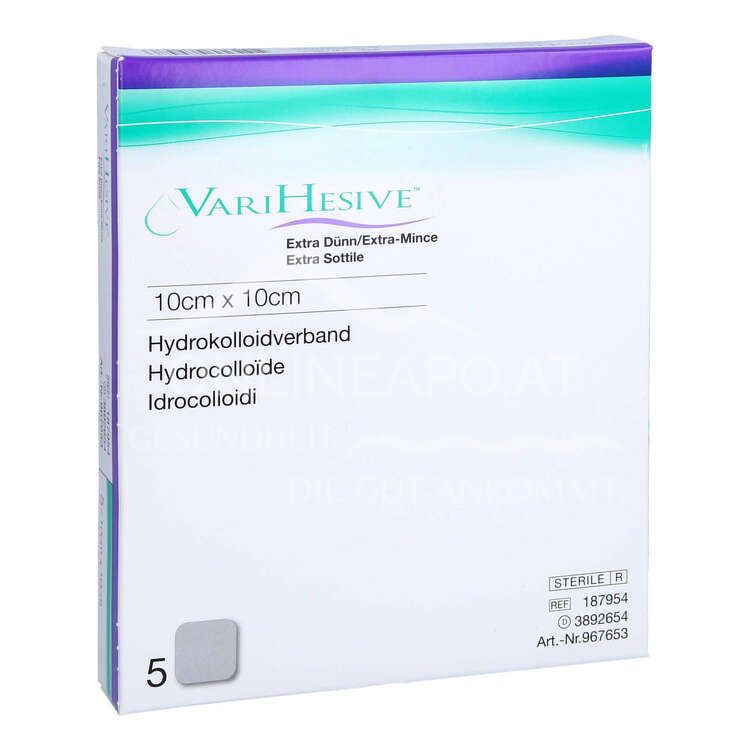 ConvaTec VARIHESIVE® Extra dünn Hydrokolloidverband steril, 10 x 10 cm